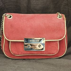 MICHAEL Kors Red suede Crossbody Bag